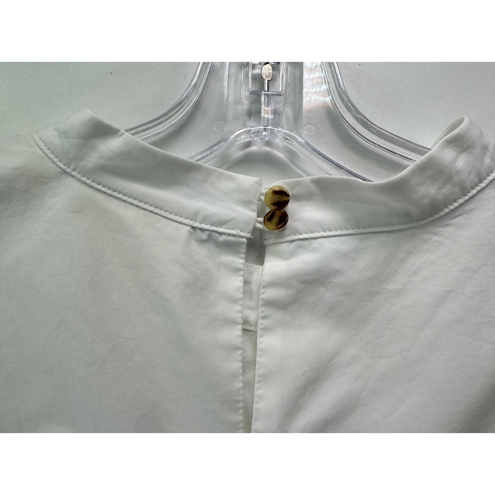 Maeve Anthropologie Blouse Womens 14 White Bell Sleeve Top NEW - Picture 5 of 15